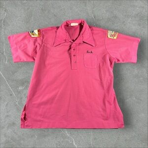 Vintage King Louie Shirt Men XL Pink Bowling 60s 70s Dick ABC CLUB Gee Bees Rare